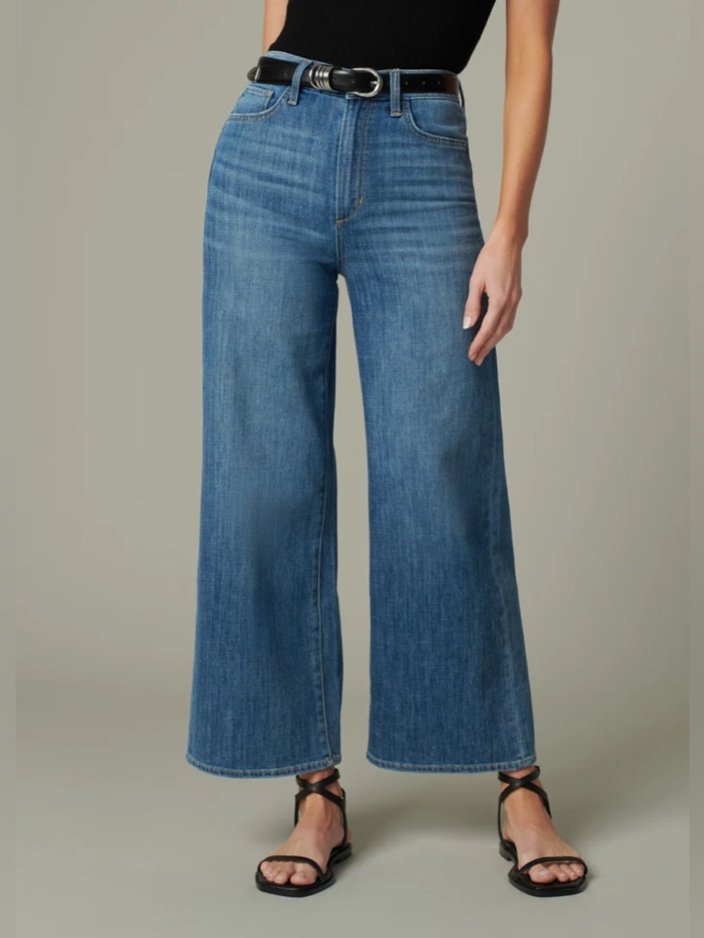 NWT Joes The Mia High Rise Wide Ankle Jeans Smoke Show Blue Sz 31